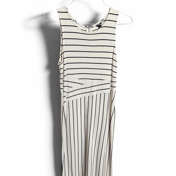 Ann Taylor Dresses & Skirts - Ann Taylor Ivory Striped Sleeveless Sheath Dress Size 10P